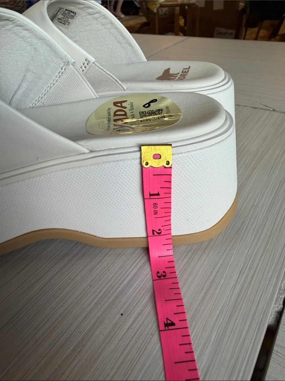 Sorel White Platform Slide Sandals for Women